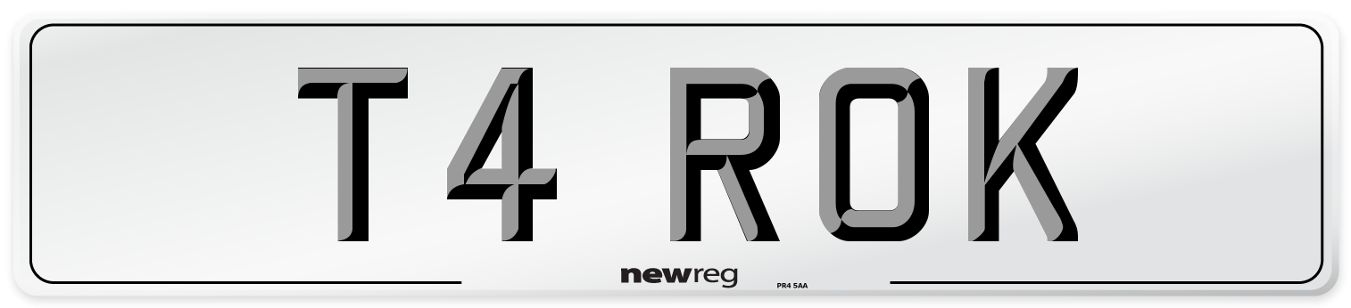 T4 ROK Number Plate from New Reg